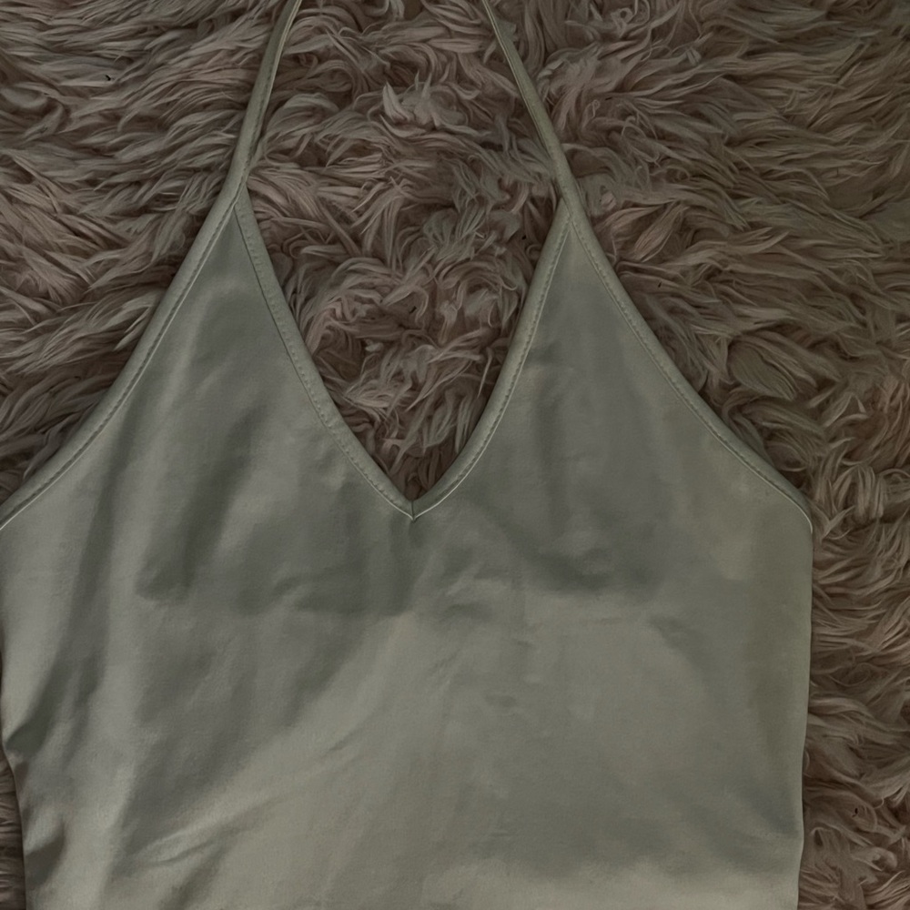 SHEIN Cream V-Neck Spaghetti Strap Cami